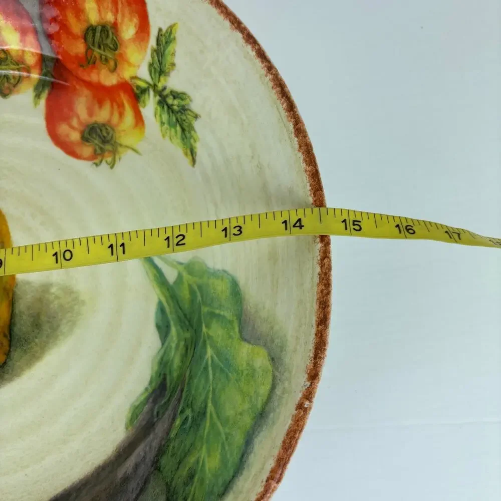 Williams Sonoma Jardin Potager Italy Vegetables LARGE PASTA Serving Bowl 14.5